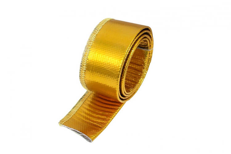 TurboWorks Heat resistance hose cover 15mm x 1m Gold