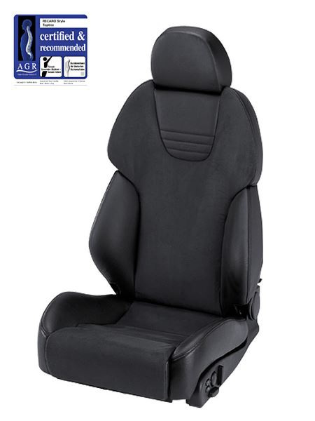 Racing Seat Recaro AM19 Style XL TOPLINE Dinamica Black / Leather Black