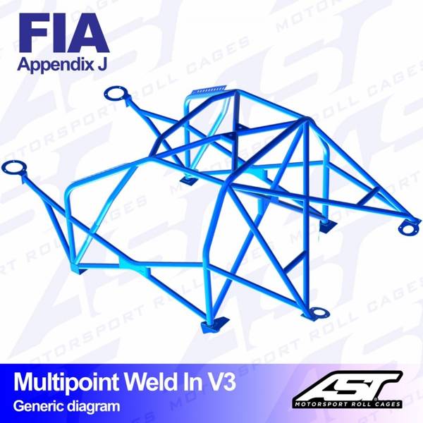 Roll Cage ALFA ROMEO 147 (Tipo 937) 3-doors Hatchback MULTIPOINT WELD IN V3