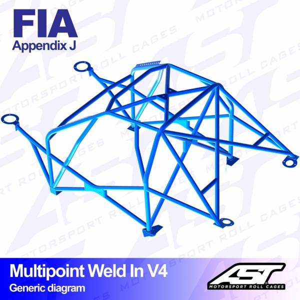 Roll Cage ALFA ROMEO 147 (Tipo 937) 3-doors Hatchback MULTIPOINT WELD IN V4
