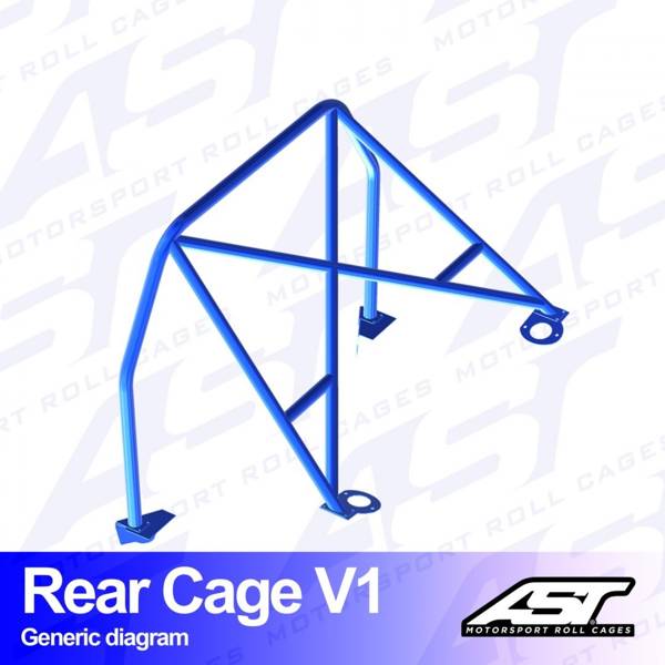 Roll Bar AUDI Coupe (B2) 2-doors Coupe Quattro REAR CAGE V1