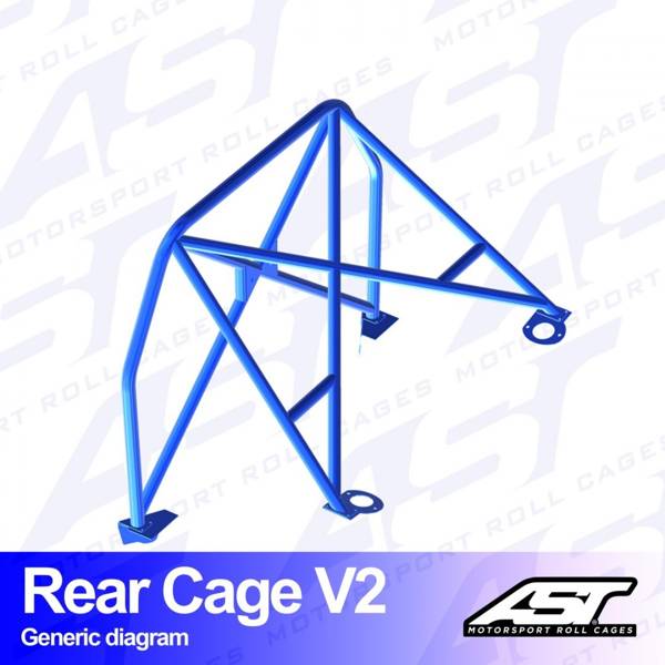Roll Bar AUDI Coupe (B2) 2-doors Coupe Quattro REAR CAGE V2