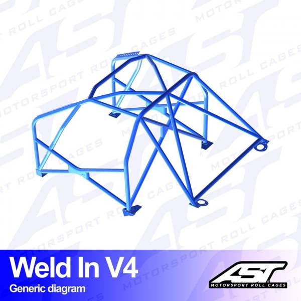 Roll Cage AUDI A1 (8X) 3-doors Hatchback FWD WELD IN V4