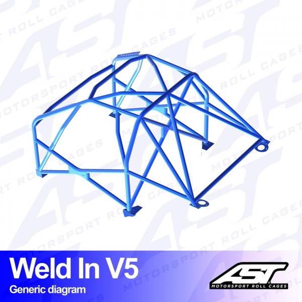 Roll Cage AUDI A1 (8X) 3-doors Hatchback FWD WELD IN V5