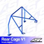 Roll Bar BMW (E46) 3-Series 2-doors Coupe RWD REAR CAGE V1