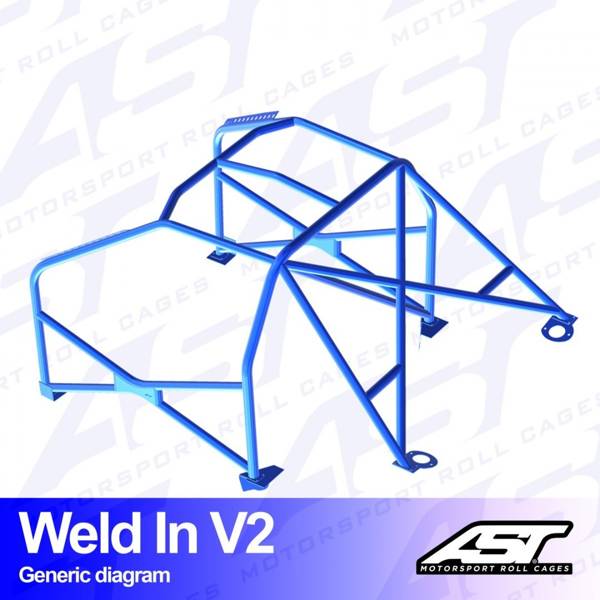 Roll Cage BMW (E46) 3-Series 2-doors Coupe RWD WELD IN V2