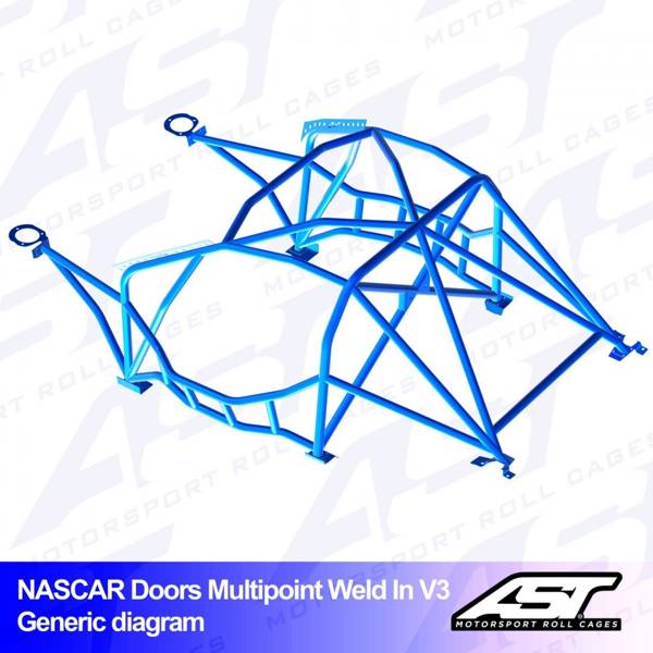 Roll Cage BMW (E30) 3-Series 2-doors Coupe AWD MULTIPOINT WELD IN V3 NASCAR-door