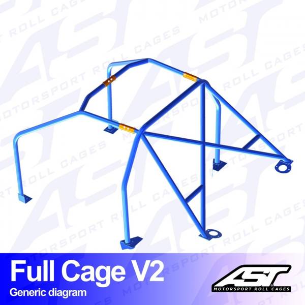 Roll Cage FIAT Cinquecento (Type 170) 3-doors Hatchback FULL CAGE V2