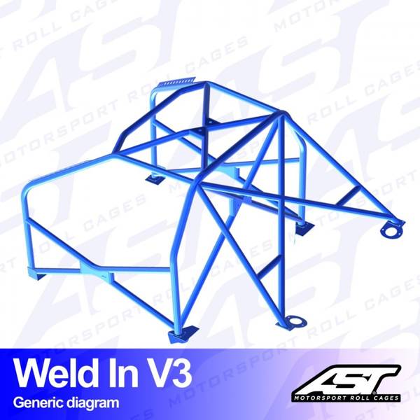 Roll Cage NISSAN Silvia (S14) 2-doors Coupe WELD IN V3