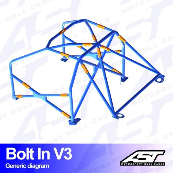 Roll Cage NISSAN Silvia (PS13) 2-doors Coupe BOLT IN V3