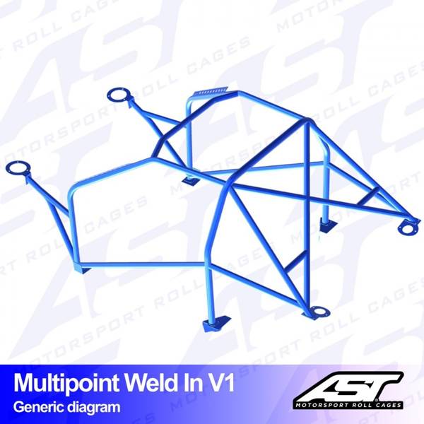 Roll Cage OPEL Corsa (E) 3-doors Hatchback MULTIPOINT WELD IN V1