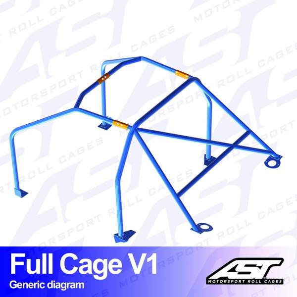 Roll Cage PEUGEOT 306 (Phase 1/2) 3-doors Hatchback FULL CAGE V1