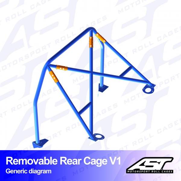 Roll Bar RENAULT R11 (Phase 1/2) 3-doors Coupe REMOVABLE REAR CAGE V1