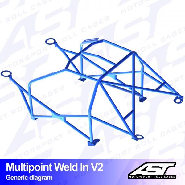 Roll Cage SEAT Ibiza (6J) 3-doors Hatchback MULTIPOINT WELD IN V2