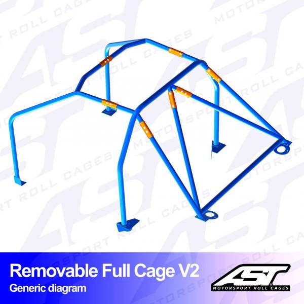 Roll Cage SUBARU BRZ (ZC6) 2-doors Coupe REMOVABLE FULL CAGE V2
