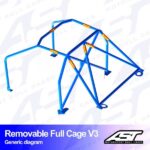 Roll Cage SUBARU BRZ (ZC6) 2-doors Coupe REMOVABLE FULL CAGE V3