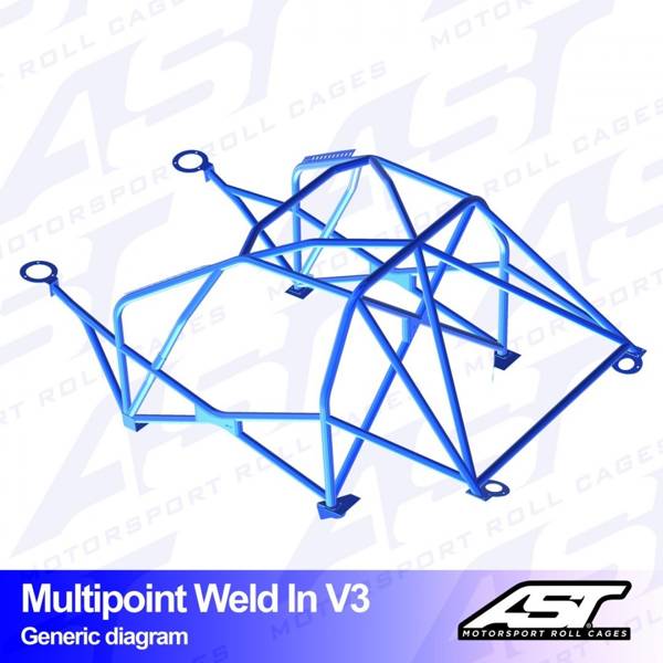 Roll Cage TOYOTA MR-2 (W20) 2-doors Roadster MULTIPOINT WELD IN V3