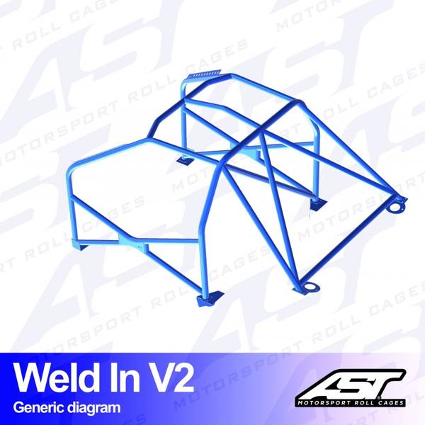 Roll Cage TOYOTA MR-2 (W30) 2-doors Roadster WELD IN V2