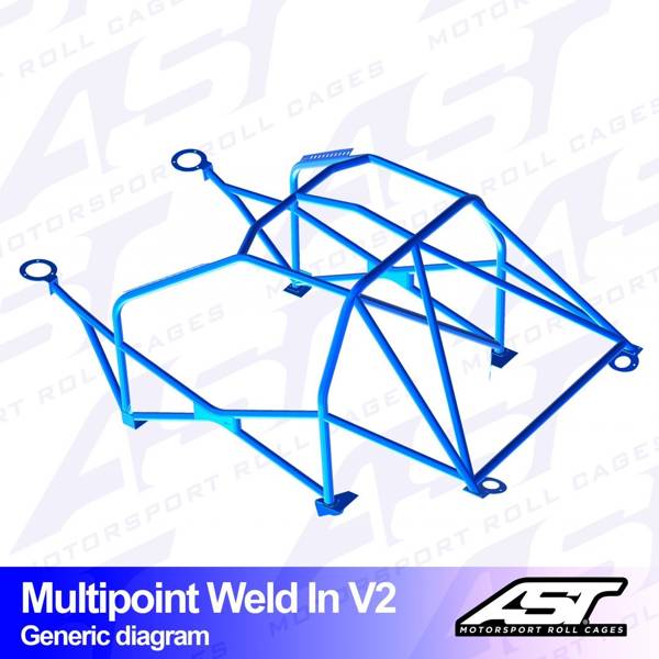 Roll Cage TOYOTA MR-2 (W30) 2-doors Roadster MULTIPOINT WELD IN V2