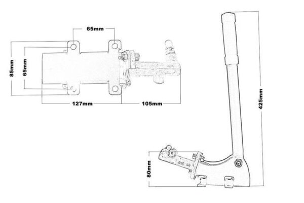 Hydraulic handbrake reverse lanos pump