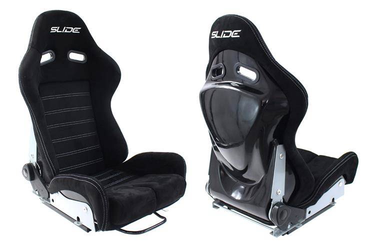 Racing seat SLIDE X3 suede Black L
