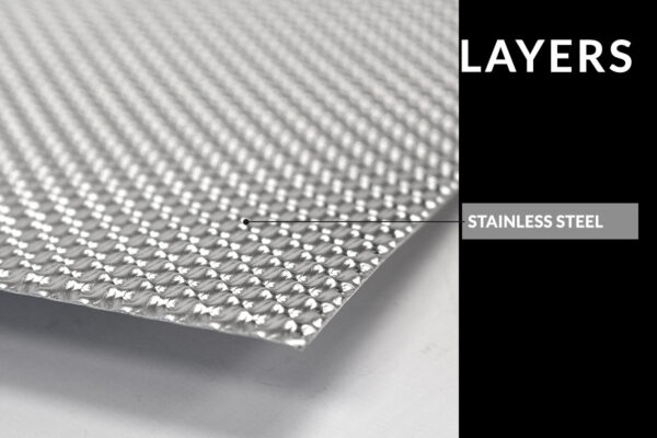 Stainless steel heat shield 0.1mm 500x1000mm