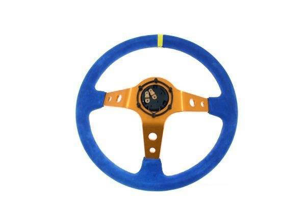 Steering wheel Pro 350mm offset:80mm Suede Blue
