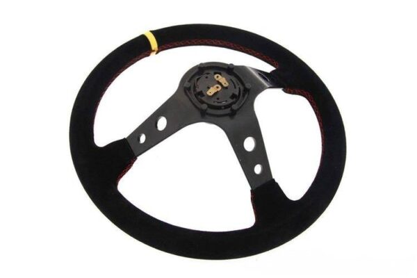 Steering wheel Pro 350mm offset:80mm Yellow Suede