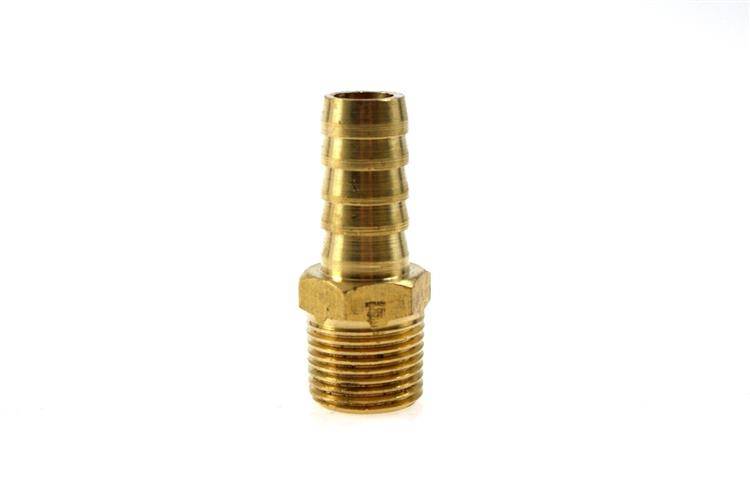 Nipple 1/2" to 12mm hose Brass