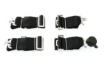 Racing seat belts 4p 3" Black - Quick