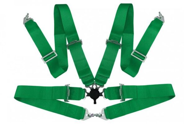 Racing seat belts 4p 3" Green - Quick