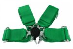 Racing seat belts 4p 3" Green - Quick