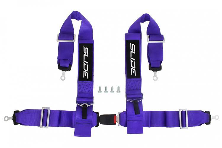 Racing seat belts Slide 4p 3" Purple