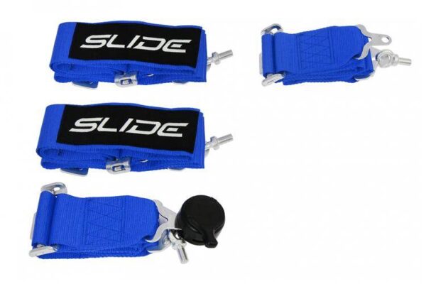 Racing seat belts Slide Qucik 4p 3" Blue
