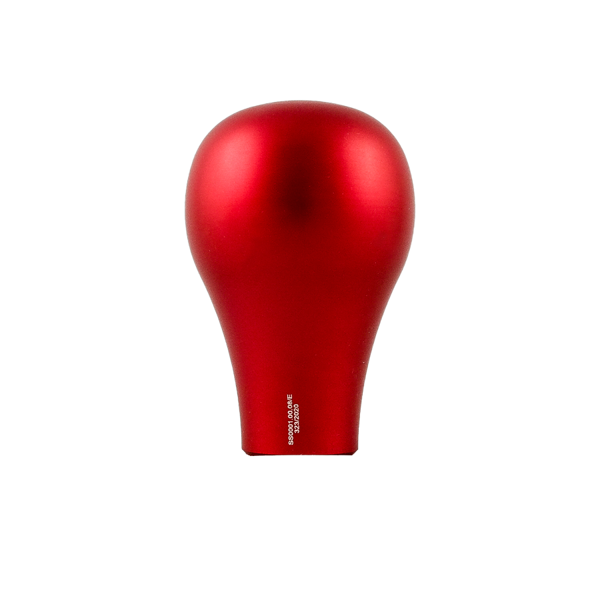 Short red aluminum knob