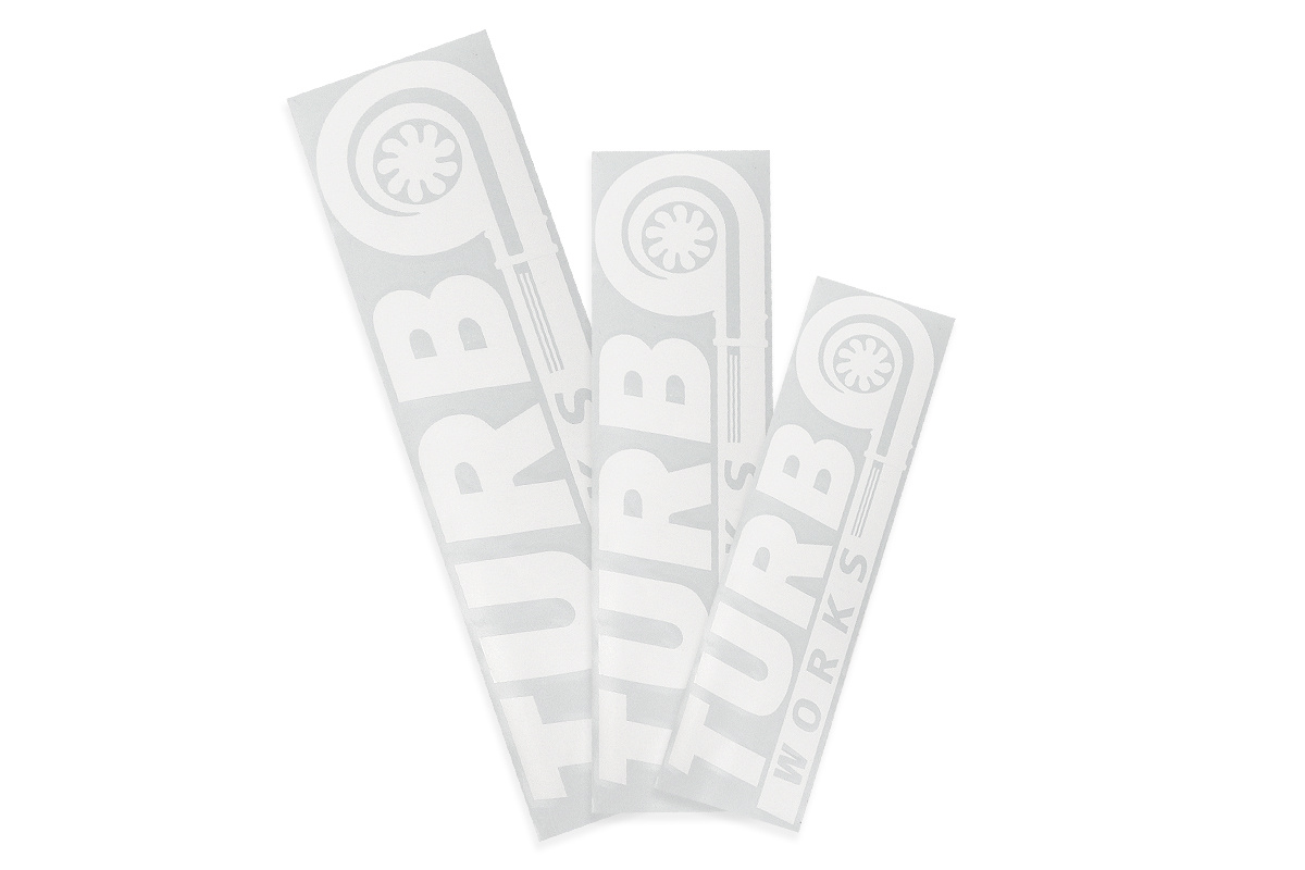 Sticker TurboWorks White 30cm
