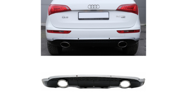 Sport Rear Spoiler Diffuser W/Pipes suitable for AUDI Q5 (8R) Facelift 2013-2016