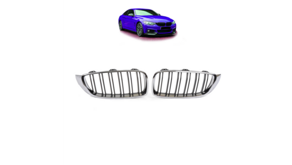 Sport Grille Dual Line Chrome & Black suitable for BMW 4 (F32, F82) Coupe (F33, F83) Convertible (F36) Gran Coupe 2013-2021