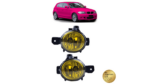 Fog Lights Set Yellow suitable for BMW 1 (E81, E87) Hatchback X1 (E84) X3 (E83) 1 (E88) Convertible X5 (E70) 1 (E82) Coupe 2004-2011
