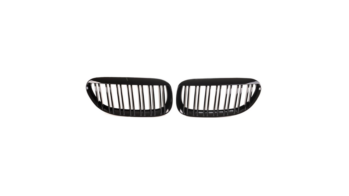 Sport Grille Dual Line Gloss Black suitable for BMW 6 (E63) Coupe (E64) Convertible 2003-2010