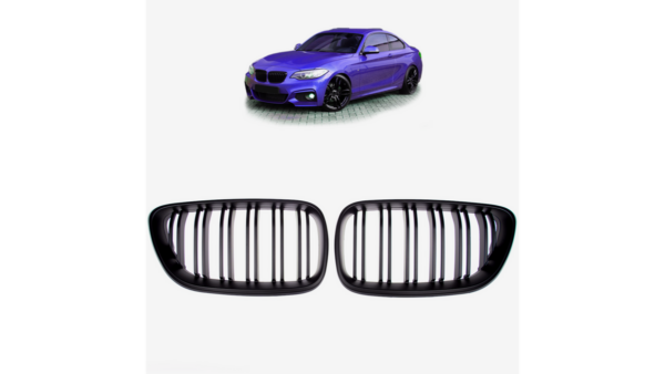 Sport Grille Dual Line Matt Black suitable for BMW 2 (F22) Coupe (F23) Convertible 2013-2021