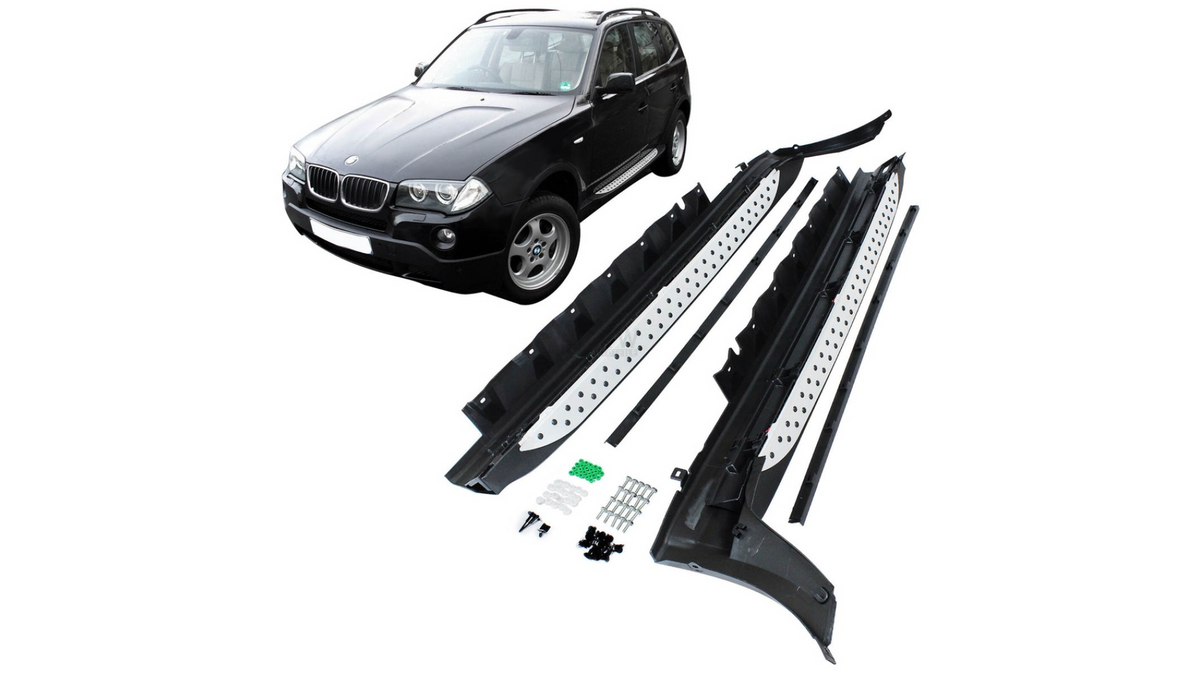 Alu Side Steps Running Boards suitable for BMW X3 (E83) 2004-2010