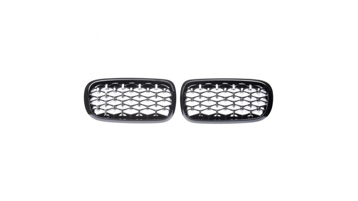 Sport Grille Gloss Black & Chrome suitable for BMW X5 (F15, F85) X6 (F16, F86) 2013-2018