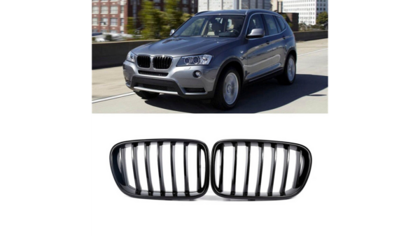 Sport Grille Single Line Gloss Black suitable for BMW X3 (F25) Pre-Facelift 2010-2014