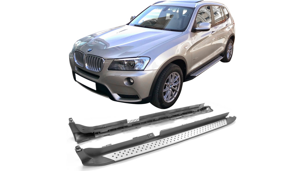 Alu Side Steps Running Boards suitable for BMW X3 (F25) 2010-now