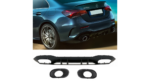 Sport Rear Spoiler Diffuser Gloss Black suitable for MERCEDES A-Class (V177) Saloon 2018-now
