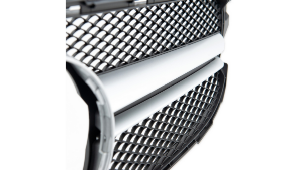 Sport Grille Silver A-Type Camera suitable for MERCEDES C-Class (W205) Sedan (S205) T-Model (A205) Convertible (C205) Coupe Pre-Facelift 2014-2018