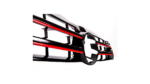 Sport Grille Red Strip suitable for VW TRANSPORTER MULTIVAN T5 2009-2015