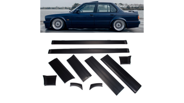Sport Side Skirts Set + Door Panels suitable for BMW 3 (E30) 4-Door Sedan Touring 1985-1994