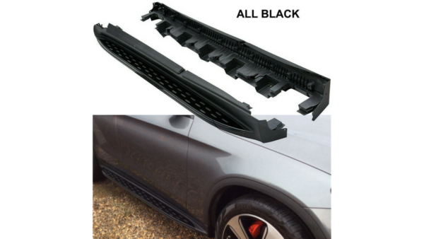 Alu Side Steps Running Boards Black suitable for MERCEDES GLC (X253) GLC Coupe (C253) 2015-now